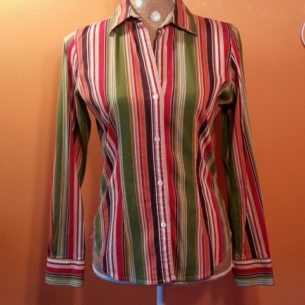 The Limited Striped Multi Color Button Down